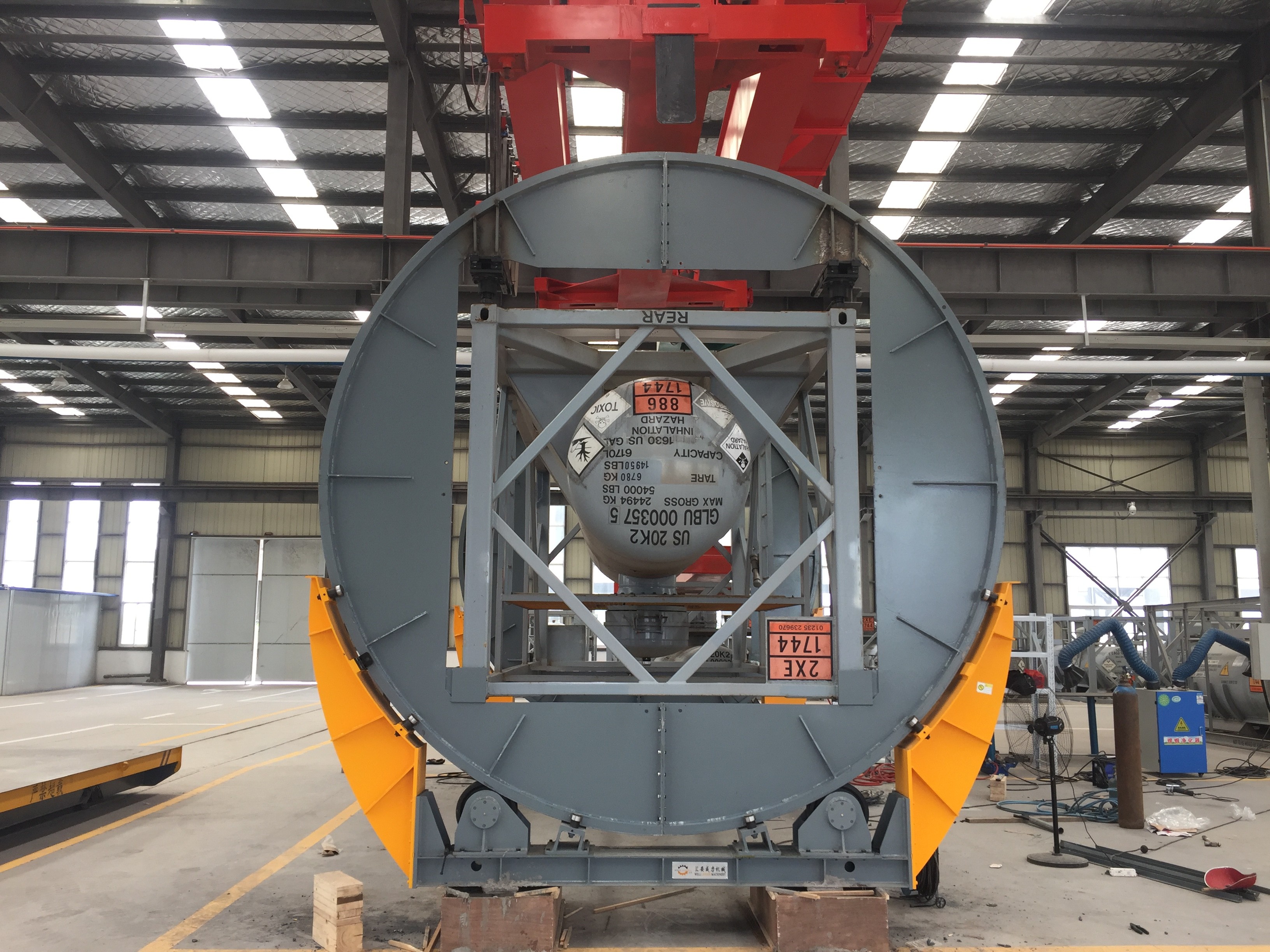 Máy xoay thùng chứa ISO Máy xoay vòng quay tự động